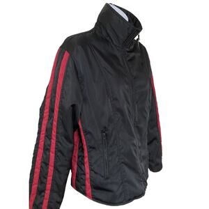 Vintage 90s Y2k Nylon Racing Stripe Ski Mechanic Gorp Windbreaker Jacket M/L